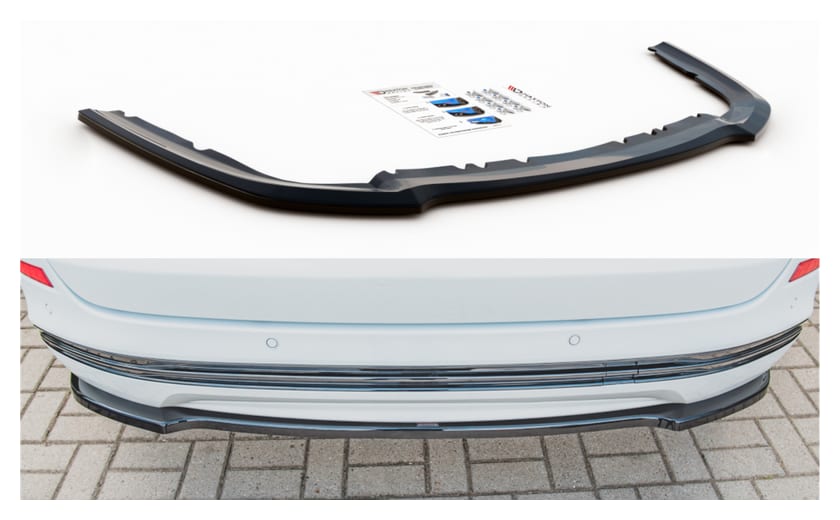 Splitter Ford Mondeo V Facelift Tył Środkowy Gloss Black