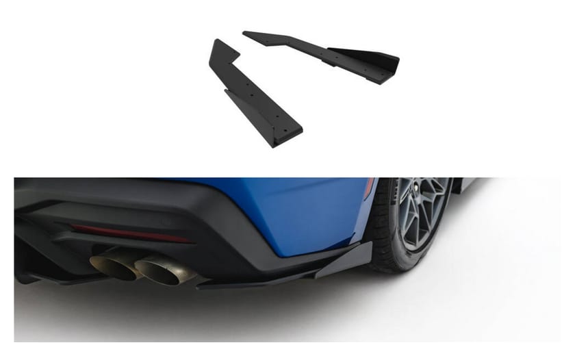 Splitter Ford Mustang GT Mk7 Tył Boczne Street Pro Black + Gloss Flaps