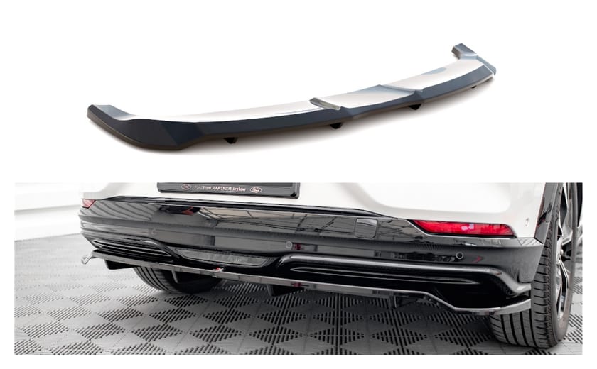 Splitter Ford Mustang Mach-E I Tył Środkowy z Dyfuzorem Gloss Black