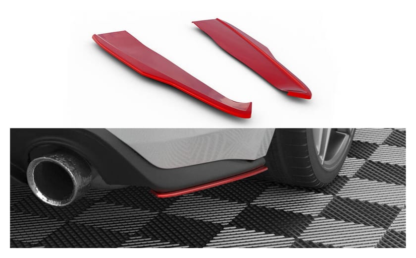 Splitter Ford Mustang VI Facelift RED Tył Boczne v.2