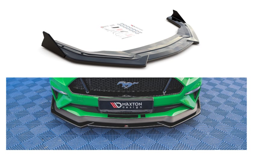 Splitter Ford Mustang VI GT Facelift przód v.1 Gloss Black