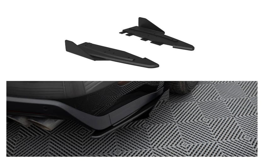 Splitter Ford Mustang VI GT Tył Boczne Street Pro Black + Gloss Flaps