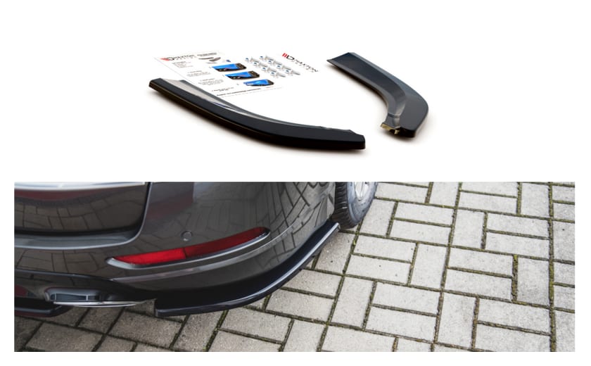 Splitter Ford S-Max II Facelift Tył Boczne Gloss Black