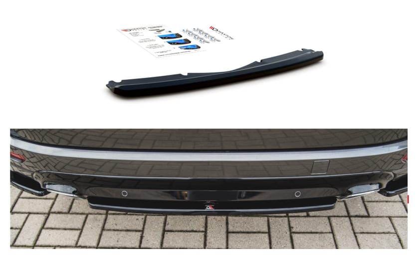 Splitter Ford S-Max II Facelift Tył Środkowy Gloss Black