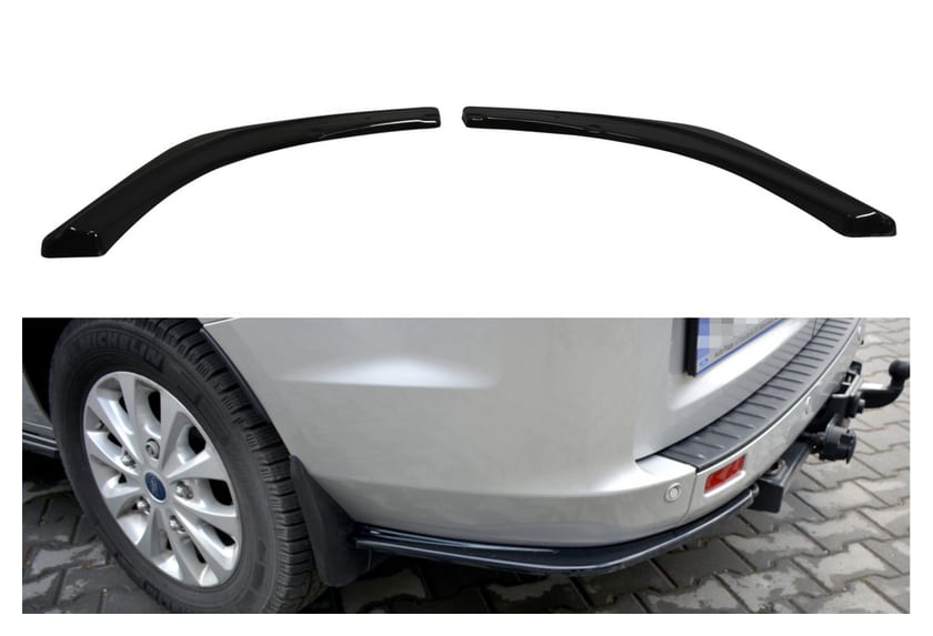 Splitter Ford Transit Custom I Facelift Tył Boczne Gloss Black