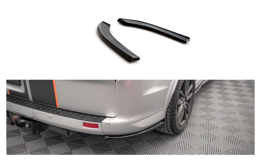 Splitter Ford Transit Custom I ST-Line Facelift Tył Boczne Gloss Black