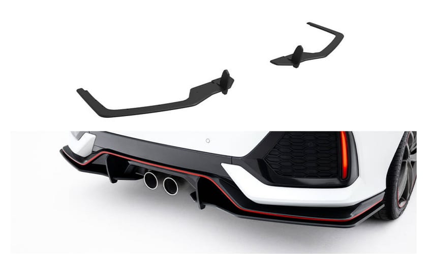 Splitter Honda Civic Sport Mk 10 Tył Boczne Street Pro Black