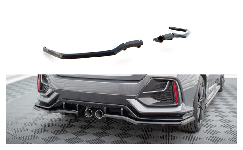 Splitter Honda Civic X Facelift Sport Tył Środkowy z Dyfuzorem