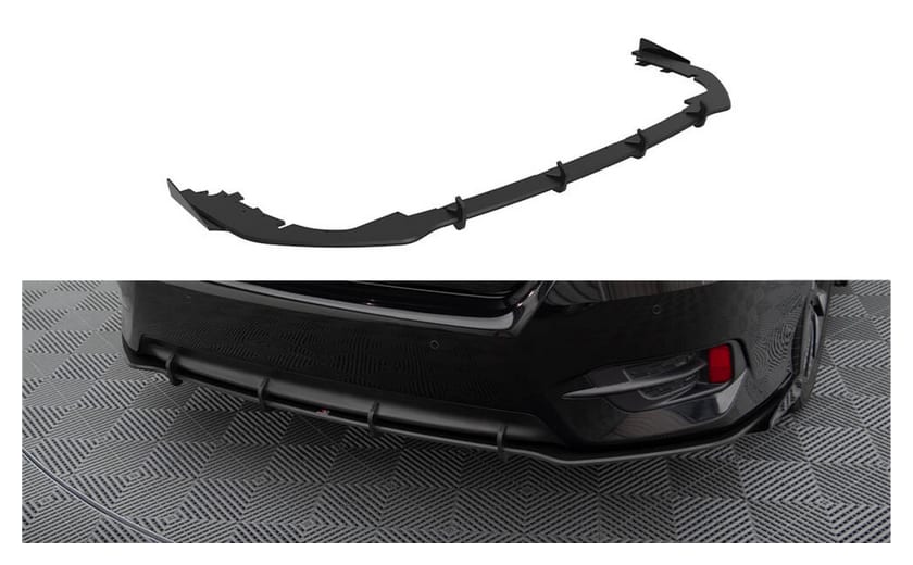 Splitter Honda Civic X Tył Boczne Street Pro Black + Gloss Flaps