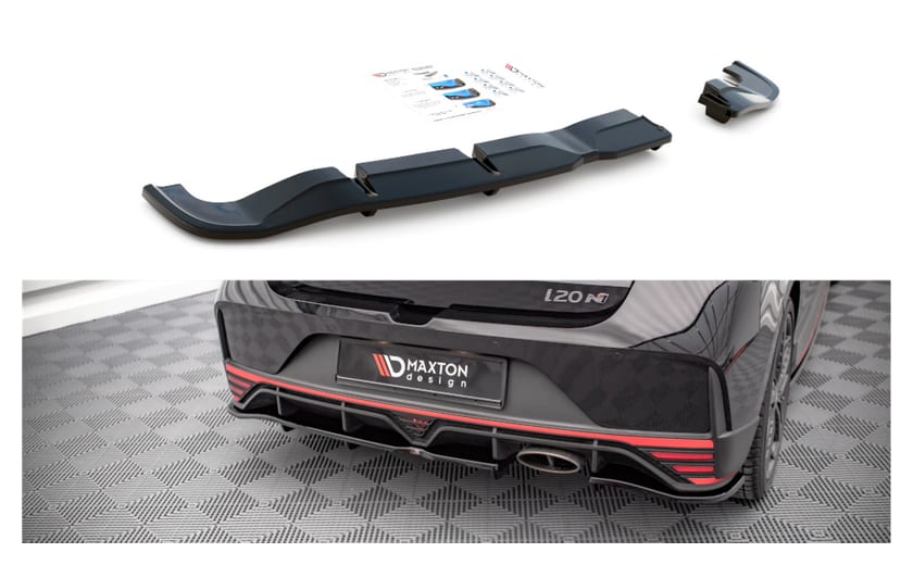 Splitter Hyundai I20 N III Tył Środkowy z Dyfuzorem Gloss Black