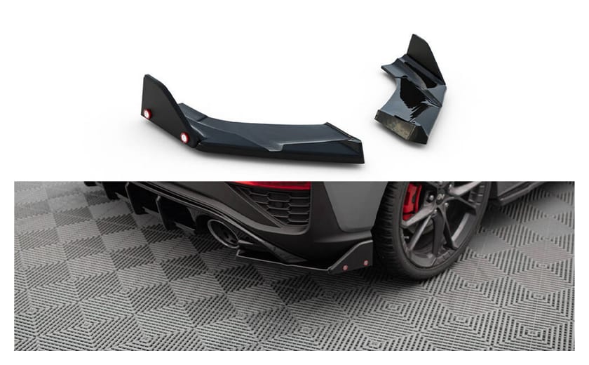 Splitter Hyundai I30 III Facelift N Tył Boczne v.4 + Flaps