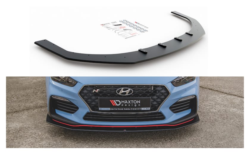 Splitter Hyundai I30 III N przód Racing Durability Black-Red