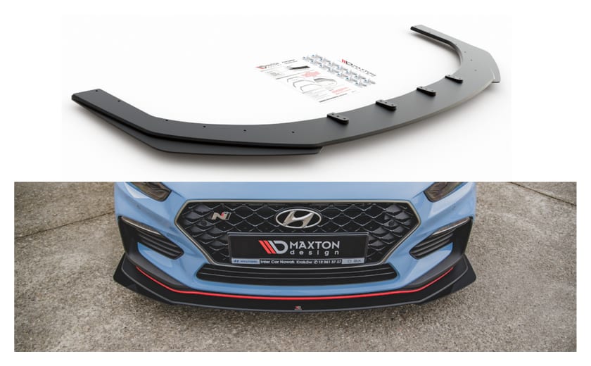 Splitter Hyundai I30 III N przód Racing Durability + Flaps Black