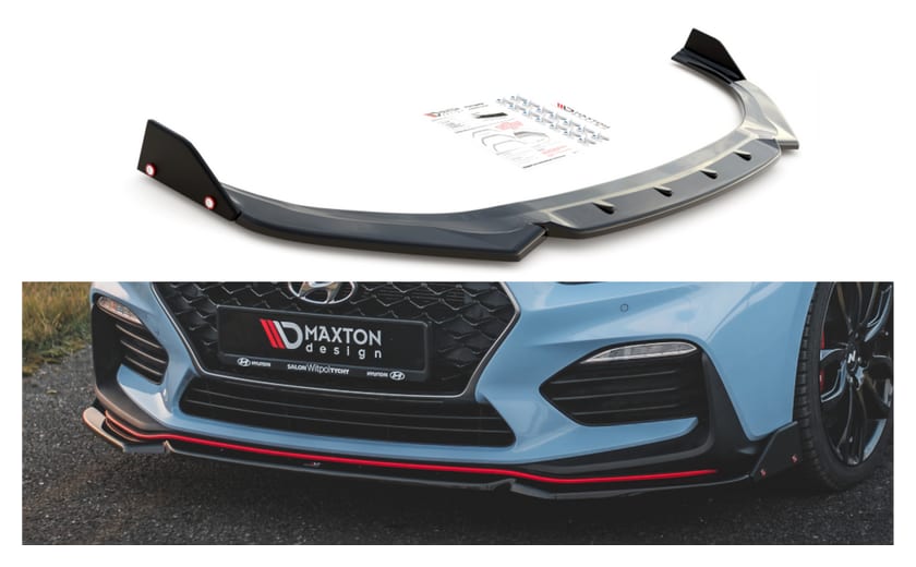 Splitter Hyundai I30 III N Przód v.6 + Flaps Gloss Black