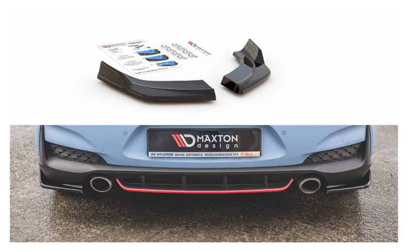 Splitter Hyundai I30 III N Tył Boczne v.3 Gloss Black