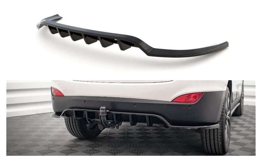 Splitter Hyundai ix35 I Tył Środkowy z Dyfuzorem Gloss Black