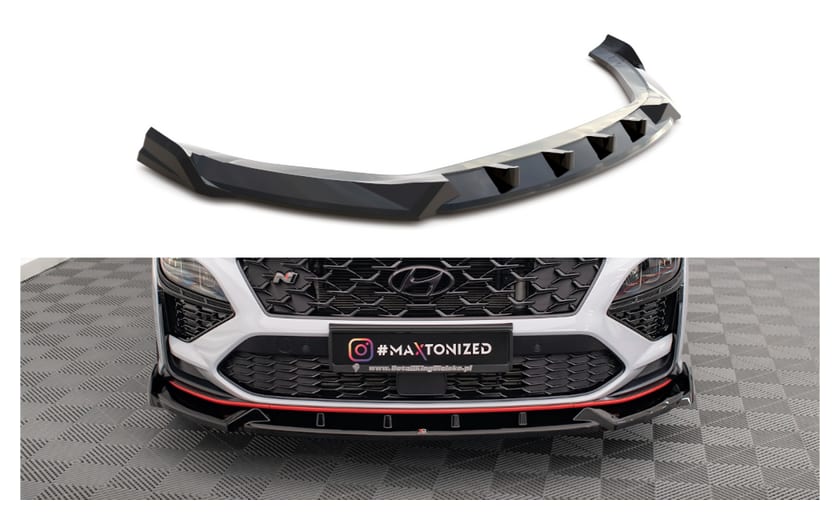 Splitter Hyundai Kona N Mk1 Przód Gloss Black v.1