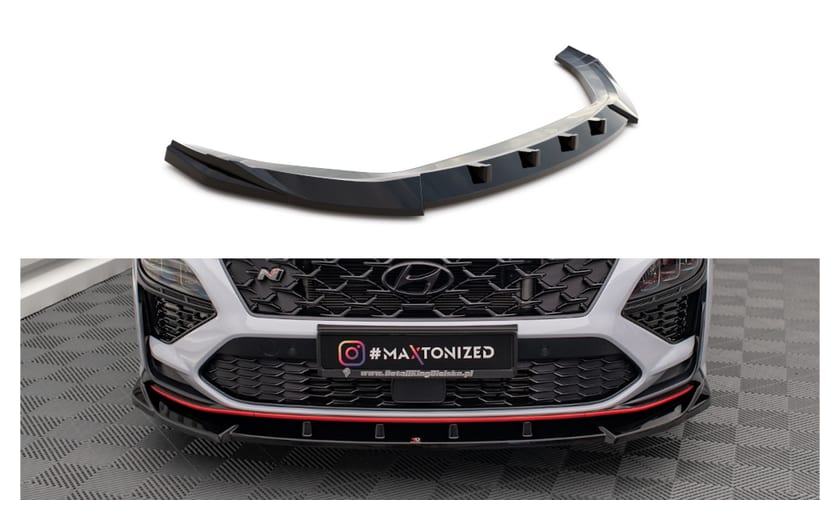 Splitter Hyundai Kona N Mk1 Przód Gloss Black v.2
