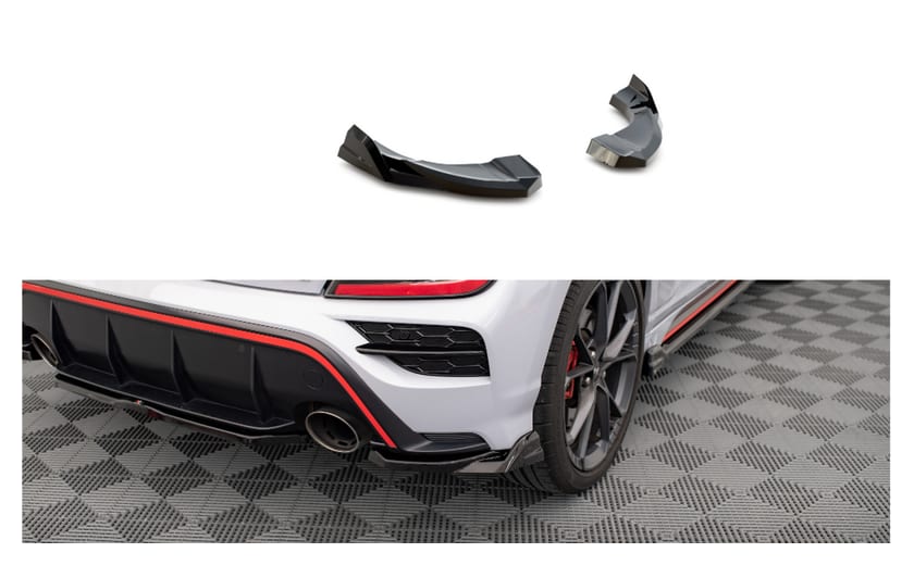Splitter Hyundai Kona N Mk1 Tył Boczne Gloss Black v.2