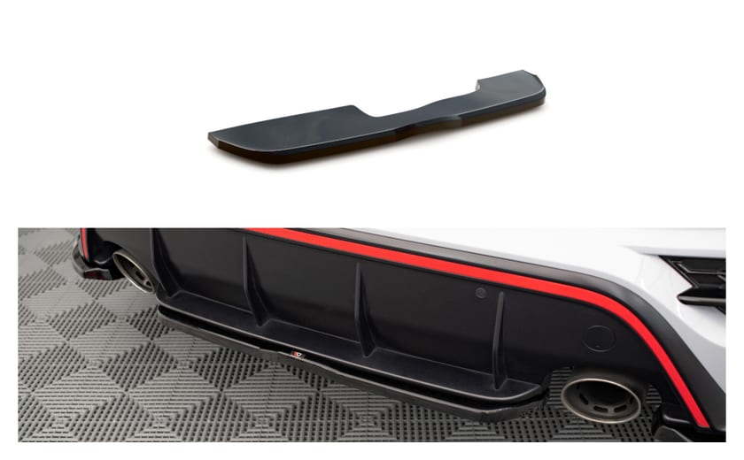 Splitter Hyundai Kona N Mk1 Tył Środkowy Gloss Black
