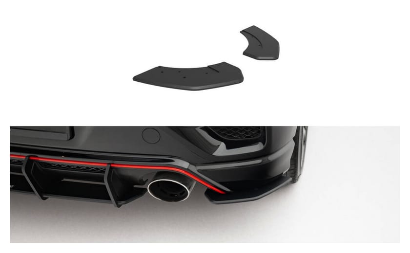 Splitter Hyundai Veloster N Mk2 Tył Boczne Street Pro Black