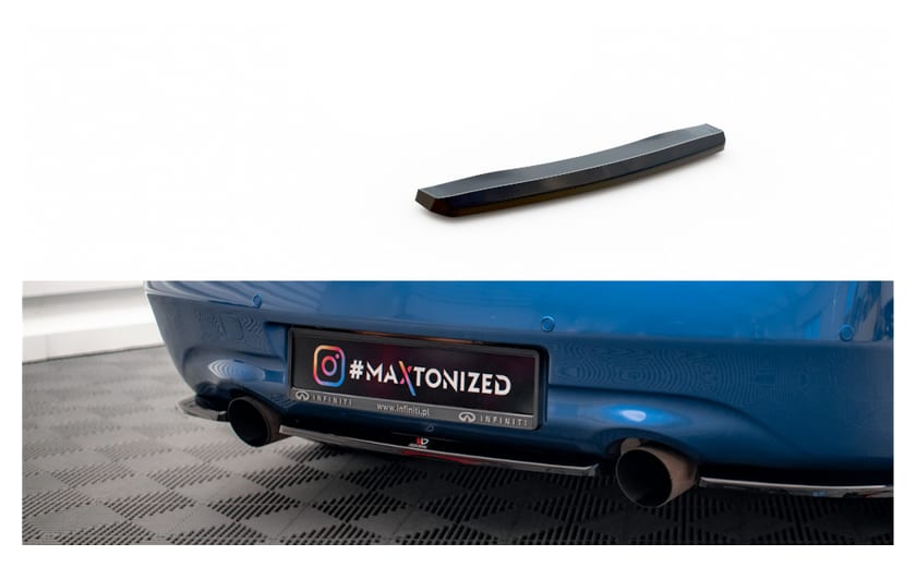 Splitter Infiniti G37 Tył Środkowy Gloss Black