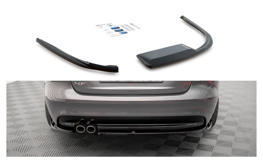 Splitter Jaguar XF R-Sport II Tył Boczne Gloss Black