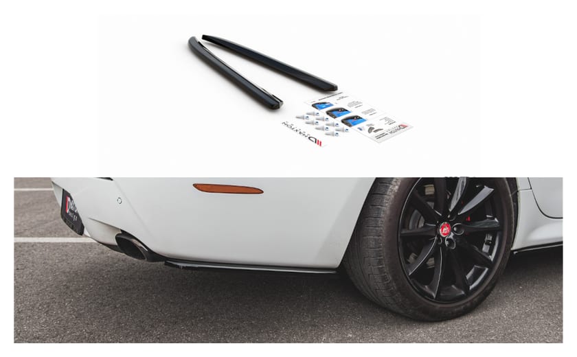 Splitter Jaguar XJ X351 Tył Boczne Gloss Black