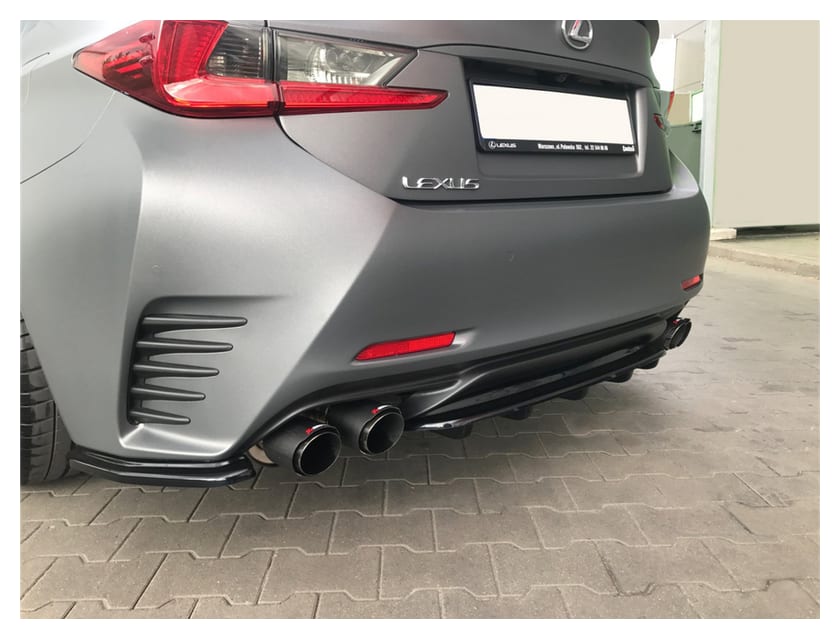 Splitter Lexus RC Tył Środkowy z Dyfuzorem Gloss Black