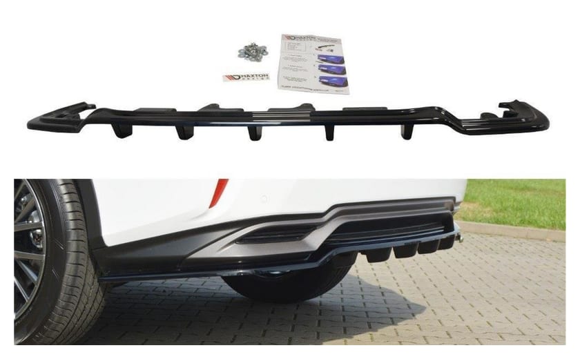 Splitter Lexus RX IV H Tył Środkowy z Dyfuzorem Gloss Black