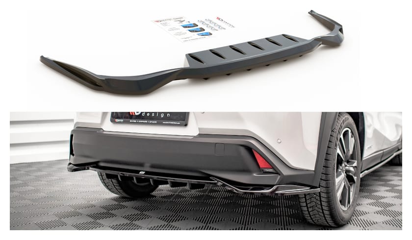Splitter Lexus UX I Tył Środkowy z Dyfuzorem Gloss Black