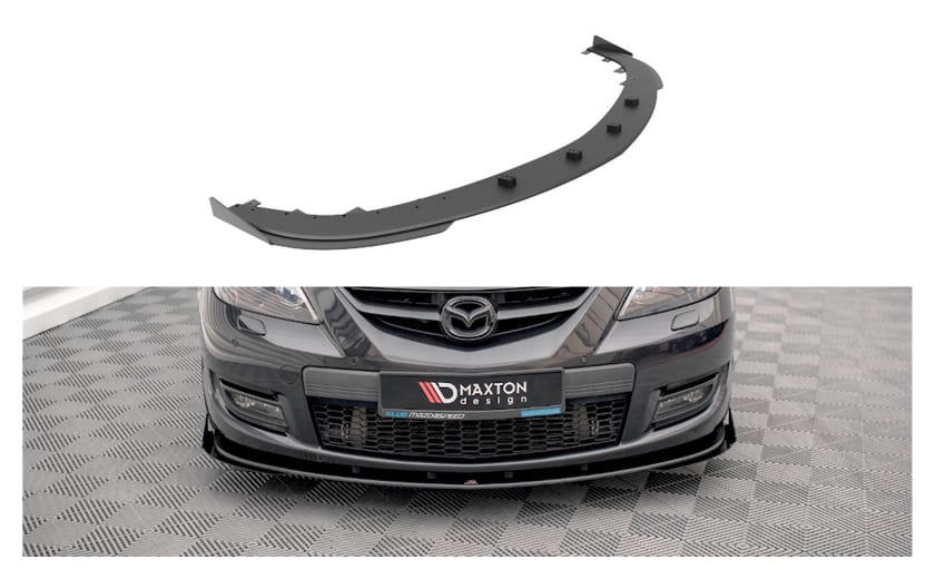 Splitter Mazda 3 I MPS Przód Pro v.1 + flaps Black