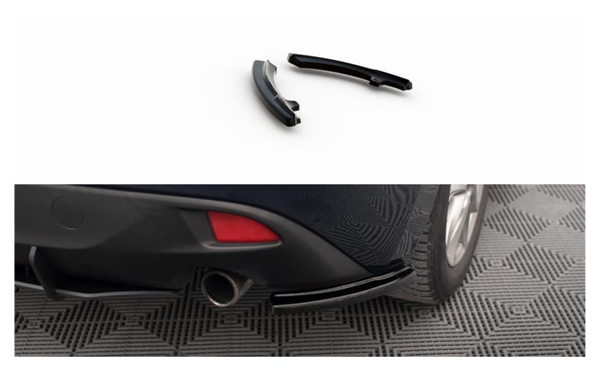 Splitter Mazda 3 III Tył Boczne Gloss Black