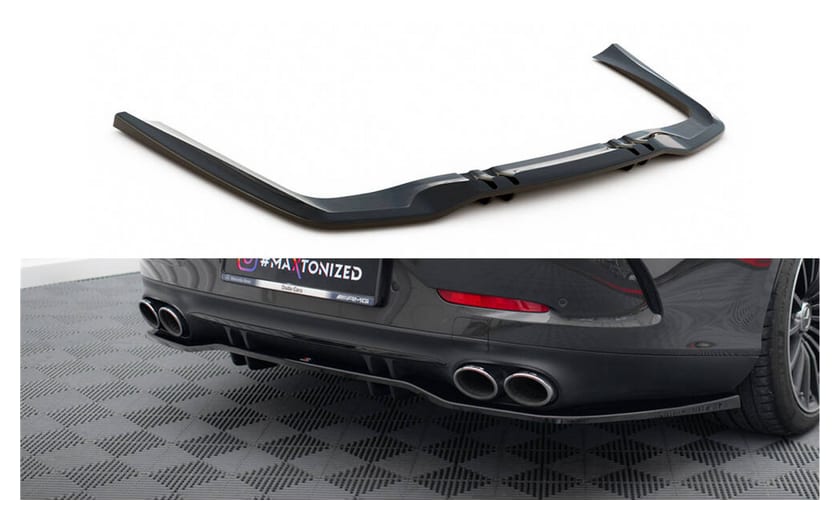 Splitter Mercedes-Benz 53 4 Door Tył Środkowy z Dyfuzorem Gloss Black