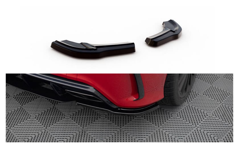 Splitter Mercedes-Benz A W176 AMG Facelift Tył Boczne Gloss Black