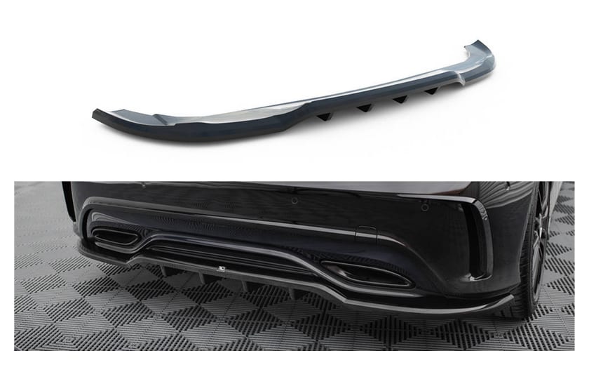Splitter Mercedes-Benz A W176 Facelif Tył Środkowy z Dyfuzorem
