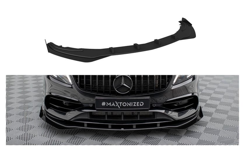 Splitter Mercedes-Benz A W176 Facelift Przód Pro + flaps Black
