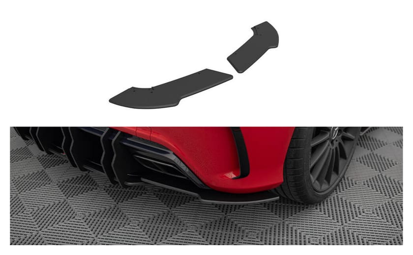 Splitter Mercedes-Benz A W176 Facelift Tył Boczne Street Pro Black