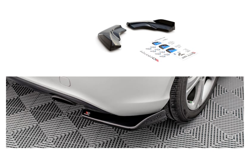 Splitter Mercedes-Benz A W176 Tył Boczne v.1 Gloss Black