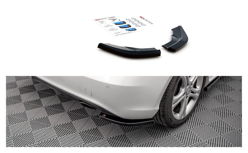 Splitter Mercedes-Benz A W176 Tył Boczne v.2 Gloss Black