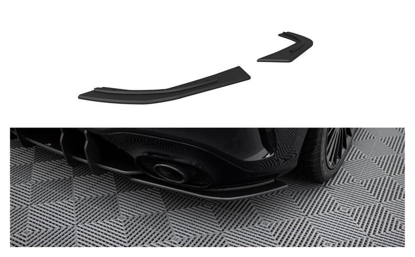 Splitter Mercedes-Benz A W177 A35 Tył Boczne Street Pro Black