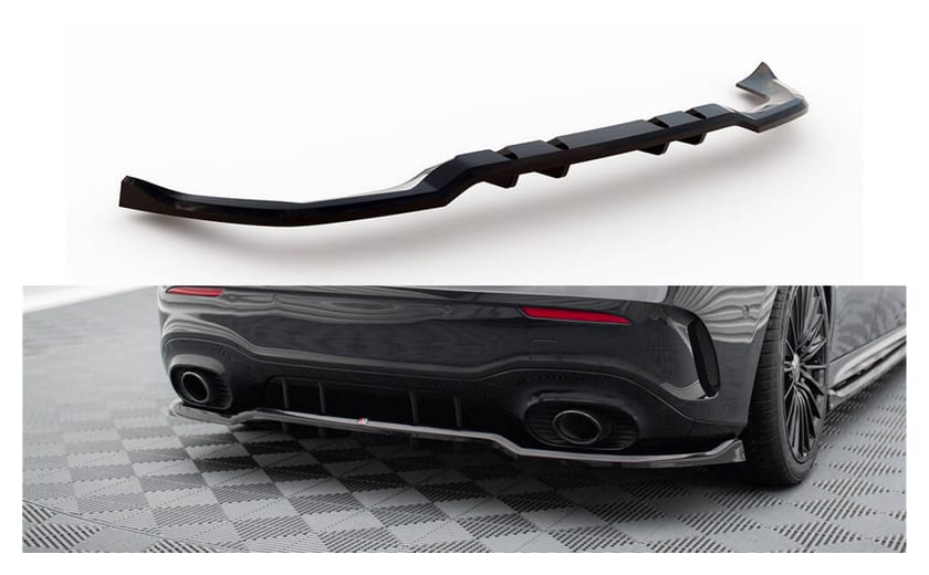 Splitter Mercedes-Benz A W177 A35 Tył Środkowy z Dyfuzorem