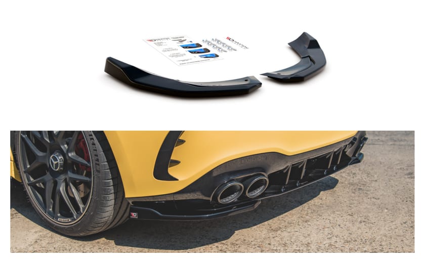 Splitter Mercedes-Benz A W177 A45 S Aero Pack Tył Boczne Gloss Black