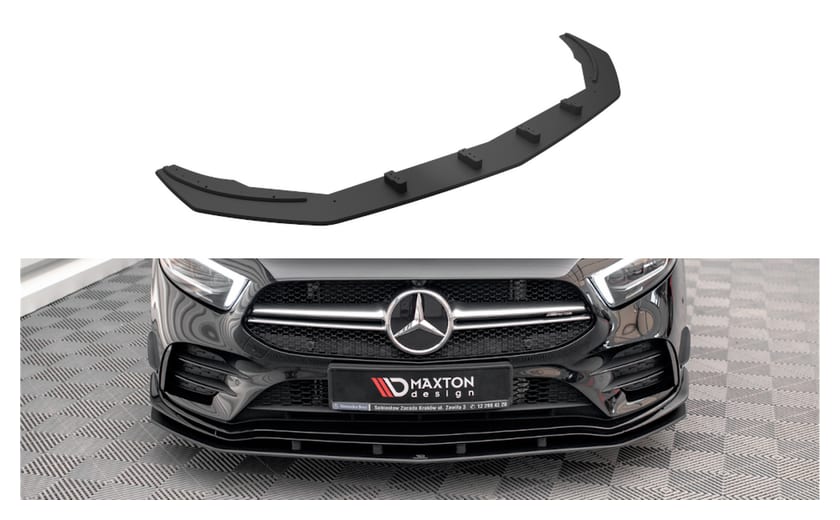Splitter Mercedes-Benz A35 AMG Aero Pack W177 Przód Pro Black