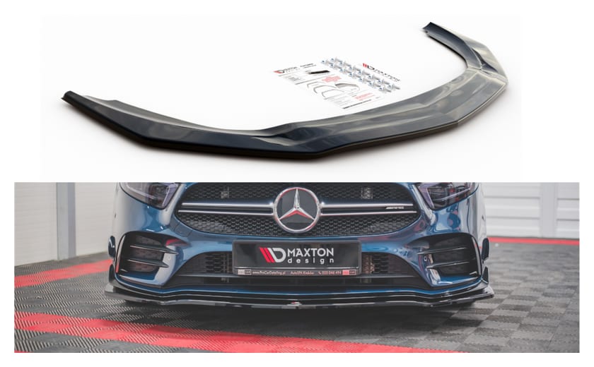 Splitter Mercedes-Benz A35 AMG Aero W177 przód v.1 Gloss Black