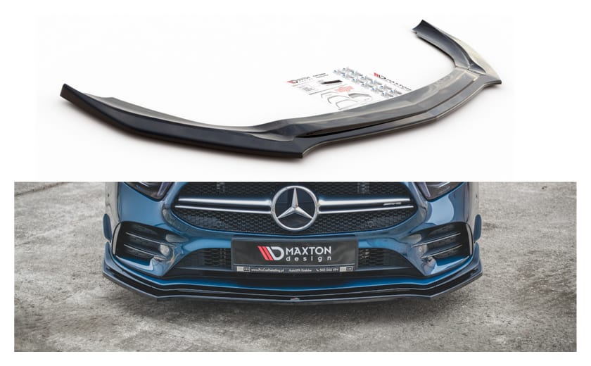 Splitter Mercedes-Benz A35 AMG Aero W177 przód v.2 Gloss Black