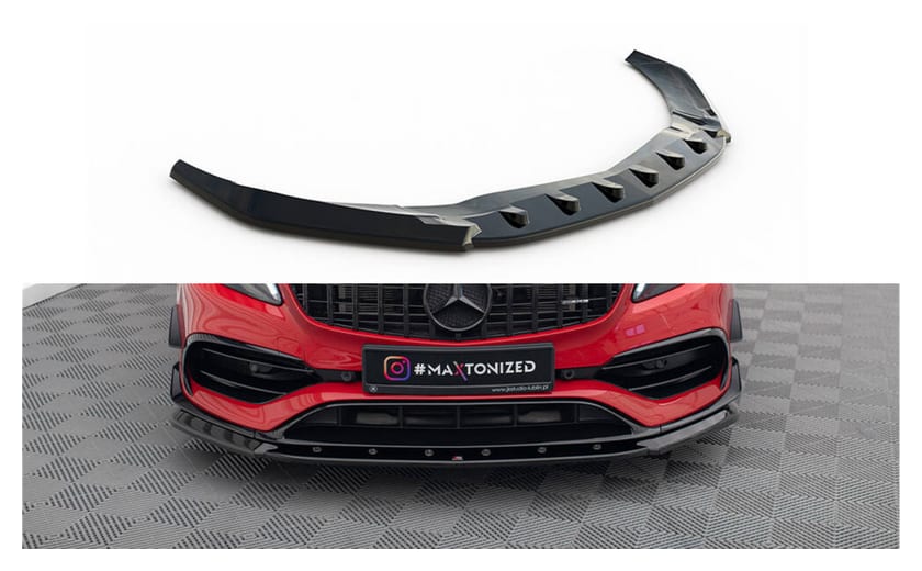 Splitter Mercedes-Benz A45 Aero W176 Facelift przód v.1 Gloss Black