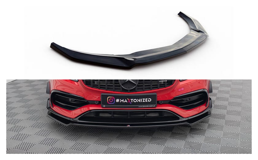 Splitter Mercedes-Benz A45 Aero W176 Facelift przód v.2 Gloss Black