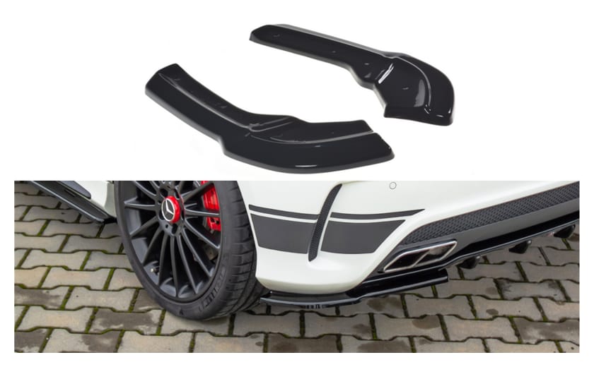 Splitter Mercedes-Benz A45 AMG W176 Tył Boczne Gloss Black