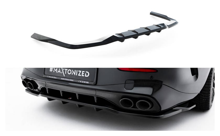 Splitter Mercedes-Benz AMG CLE 53 C236 Tył Środkowy z Dyfuzorem